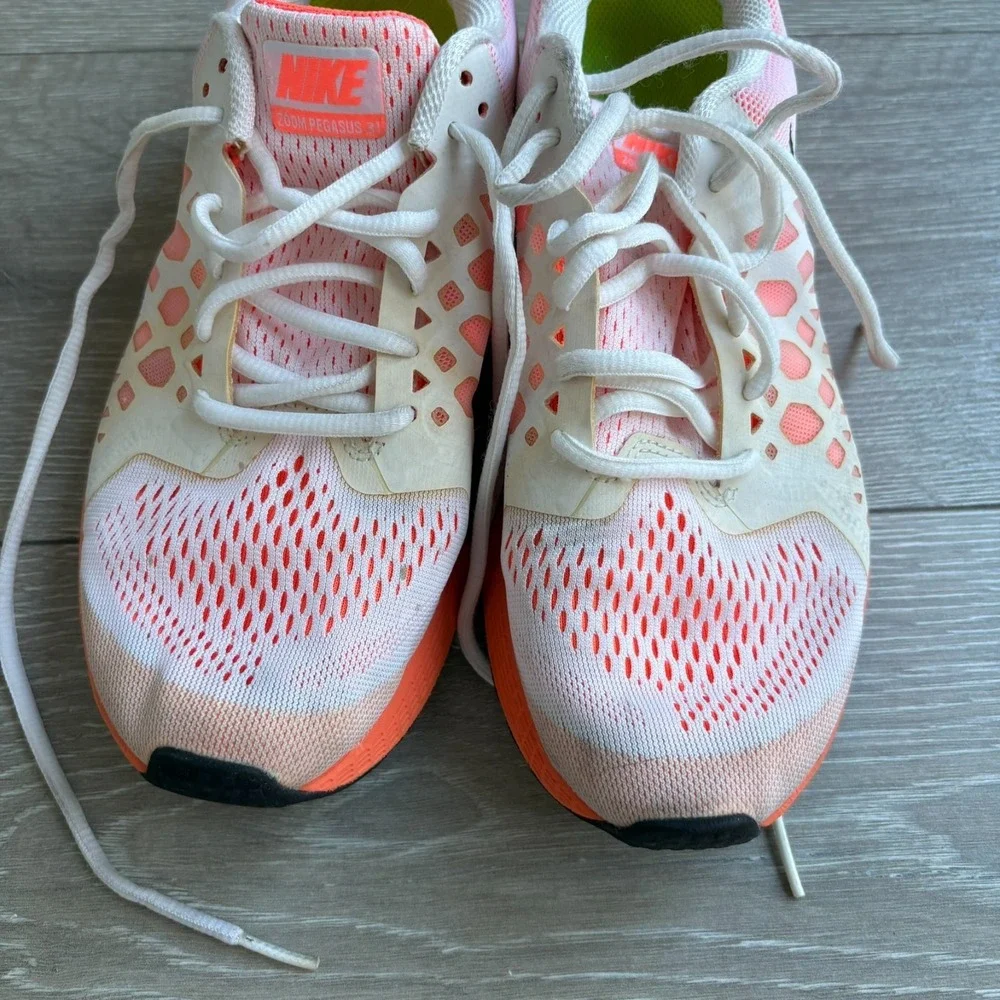 Nike Air Zoom Pegasus 31 Womens Bright Mango Orange Pink Running Shoes Size 8.5‎